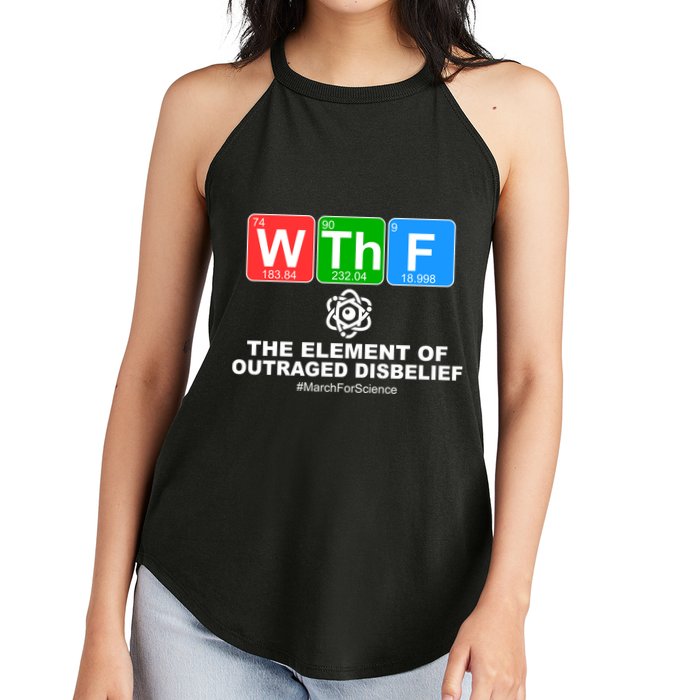 WTHF WTF The Element of Outraged Disbelief March For Science Women's Perfect Tri Rocker Tank