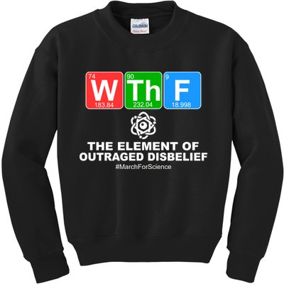 WTHF WTF The Element of Outraged Disbelief March For Science Kids Sweatshirt