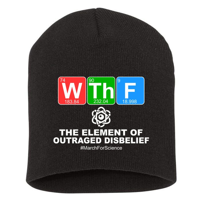 WTHF WTF The Element of Outraged Disbelief March For Science Short Acrylic Beanie