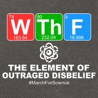 WTHF WTF The Element of Outraged Disbelief March For Science Cotton Canvas Backpack