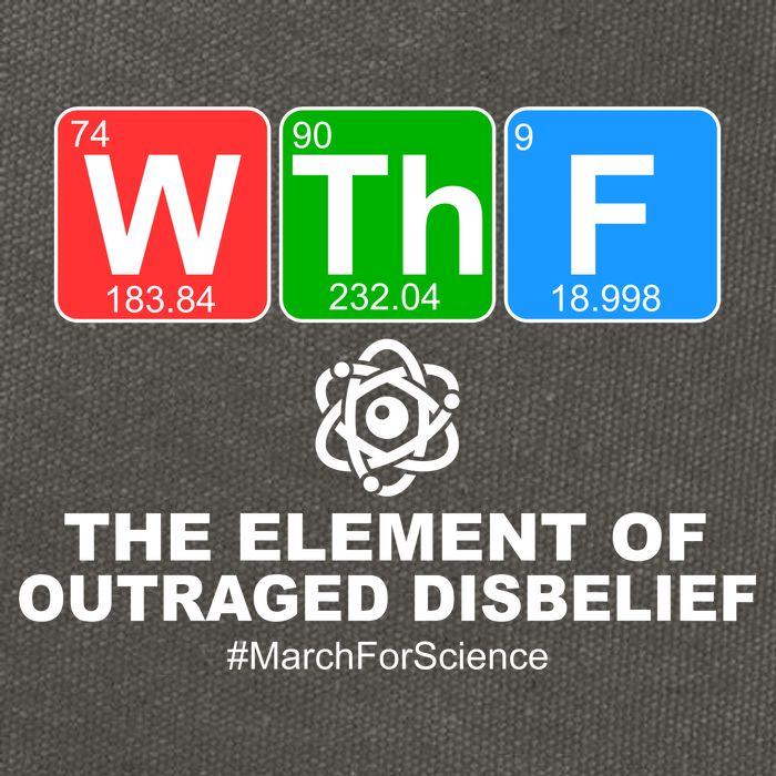 WTHF WTF The Element of Outraged Disbelief March For Science Cotton Canvas Backpack