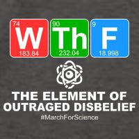 WTHF WTF The Element of Outraged Disbelief March For Science Vector Backpack