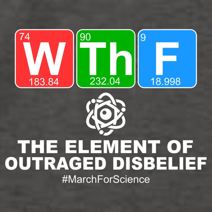 WTHF WTF The Element of Outraged Disbelief March For Science Vector Backpack