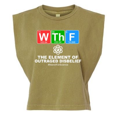 WTHF WTF The Element of Outraged Disbelief March For Science Garment-Dyed Women's Muscle Tee