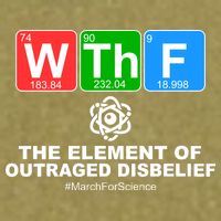 WTHF WTF The Element of Outraged Disbelief March For Science Garment-Dyed Women's Muscle Tee