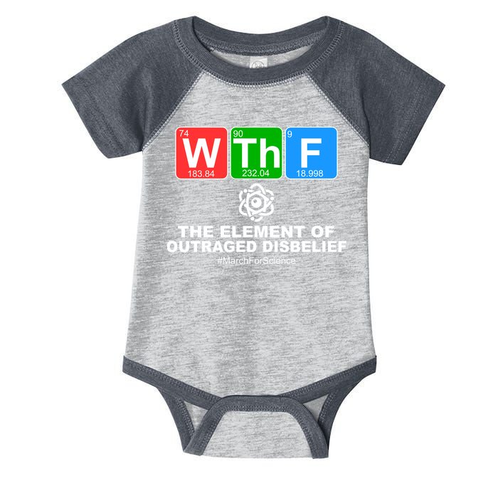 WTHF WTF The Element of Outraged Disbelief March For Science Infant Baby Jersey Bodysuit