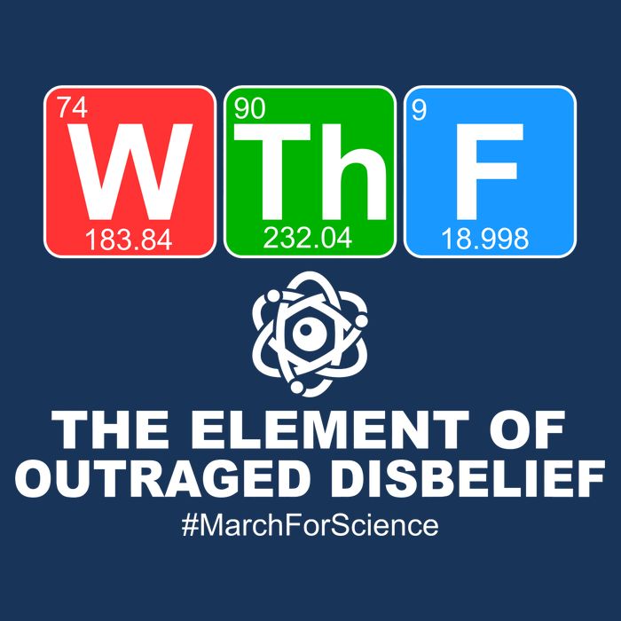 WTHF WTF The Element of Outraged Disbelief March For Science Infant Baby Jersey Bodysuit