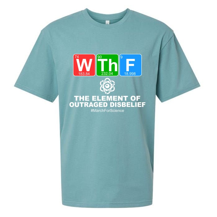 WTHF WTF The Element of Outraged Disbelief March For Science Sueded Cloud Jersey T-Shirt