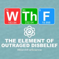 WTHF WTF The Element of Outraged Disbelief March For Science Sueded Cloud Jersey T-Shirt
