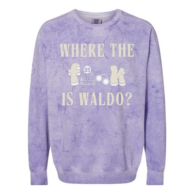 Where The Is W.A.L.D.O Colorblast Crewneck Sweatshirt