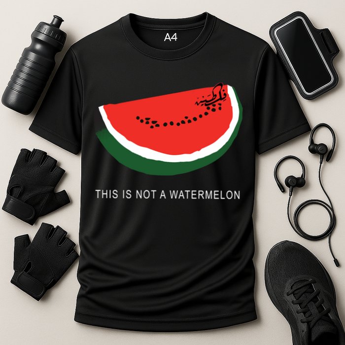 Watermelon This Is Not A Watermelon Palestine Collection Cooling Performance Crew T-Shirt