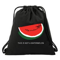 Watermelon This Is Not A Watermelon Palestine Collection Drawstring Bag