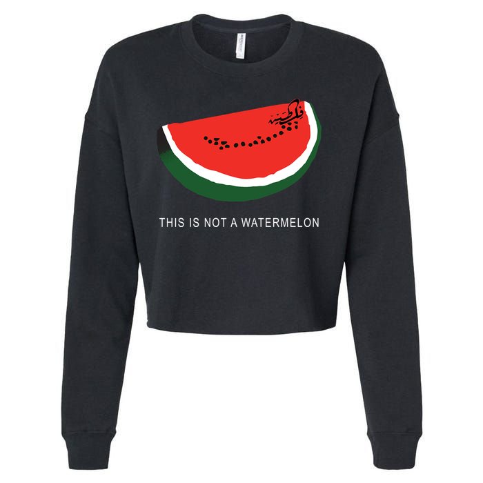 Watermelon This Is Not A Watermelon Palestine Collection Cropped Pullover Crew