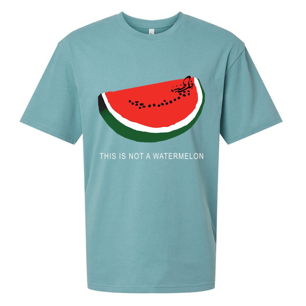 Watermelon This Is Not A Watermelon Palestine Collection Sueded Cloud Jersey T-Shirt