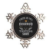 Whiskey This Is My Bourbon Tasting Metallic Star Ornament