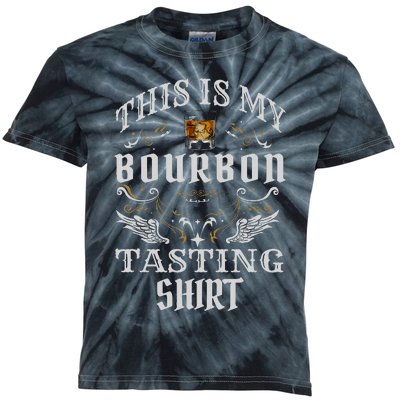 Whiskey This Is My Bourbon Tasting Kids Tie-Dye T-Shirt