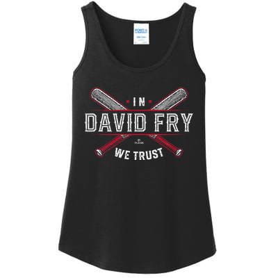 We Trust In David Fry Cleveland Baseball Ladies Essential Tank