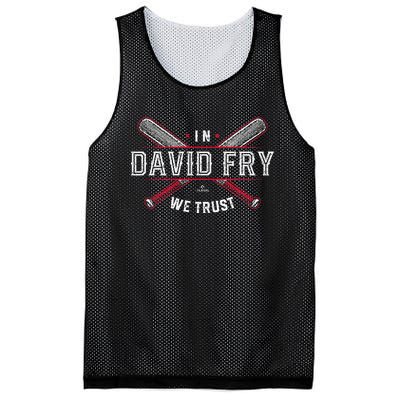 We Trust In David Fry Cleveland Baseball Mesh Reversible Basketball Jersey Tank