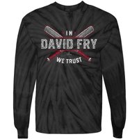 We Trust In David Fry Cleveland Baseball Tie-Dye Long Sleeve Shirt