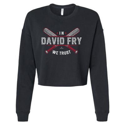 We Trust In David Fry Cleveland Baseball Cropped Pullover Crew