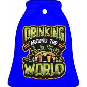 World Tour Ing Around The World Gift Ceramic Bell Ornament