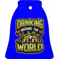 World Tour Ing Around The World Gift Ceramic Bell Ornament