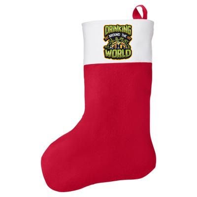 World Tour Ing Around The World Gift Felt Holiday Christmas Stocking