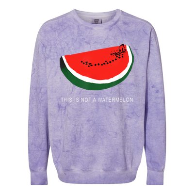 Watermelon This Is Not A Watermelon Palestine Collection Colorblast Crewneck Sweatshirt