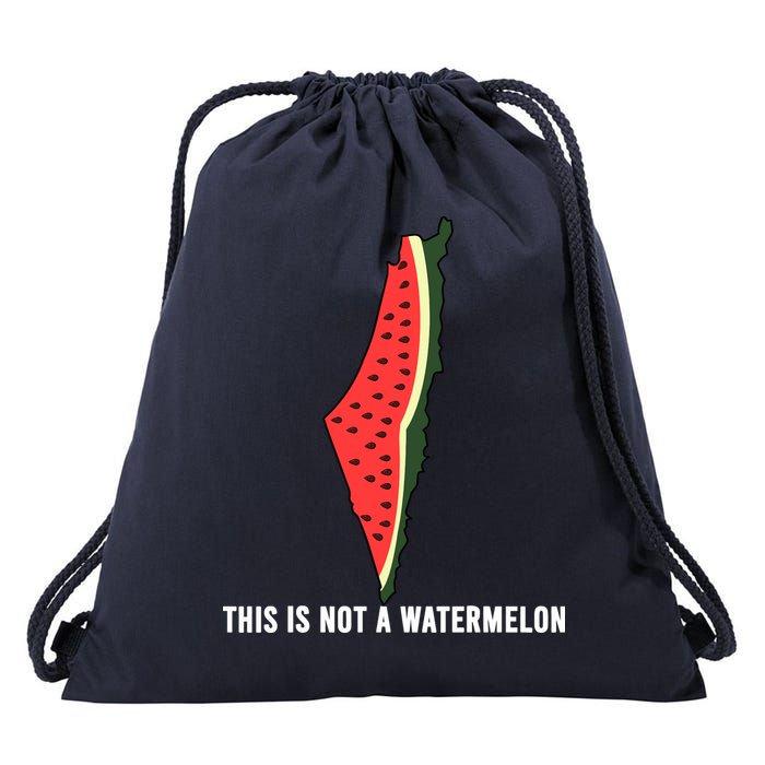 Watermelon This Is Not A Watermelon Palestine Collection Drawstring Bag