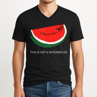 Watermelon This Is Not A Watermelon Palestine Collection V-Neck T-Shirt