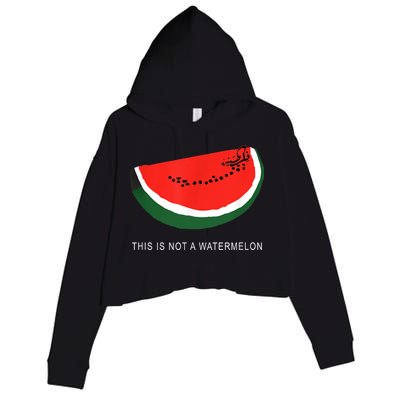 Watermelon This Is Not A Watermelon Palestine Collection Crop Fleece Hoodie