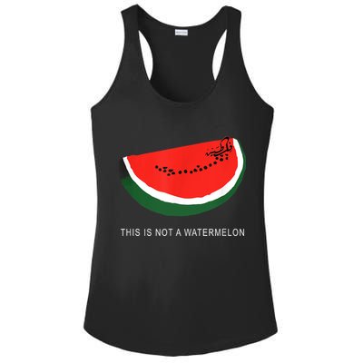 Watermelon This Is Not A Watermelon Palestine Collection Ladies PosiCharge Competitor Racerback Tank