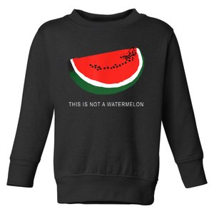 Watermelon This Is Not A Watermelon Palestine Collection Toddler Sweatshirt