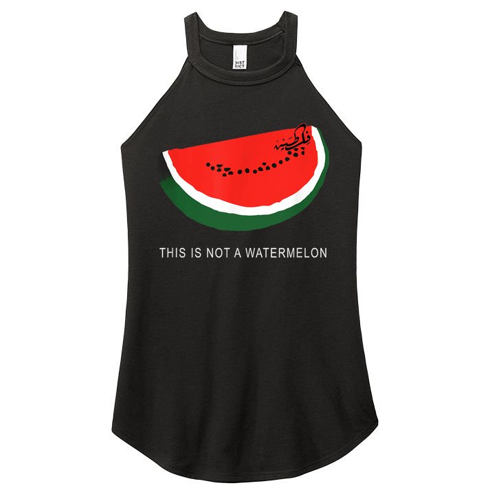 Watermelon This Is Not A Watermelon Palestine Collection Women's Perfect Tri Rocker Tank