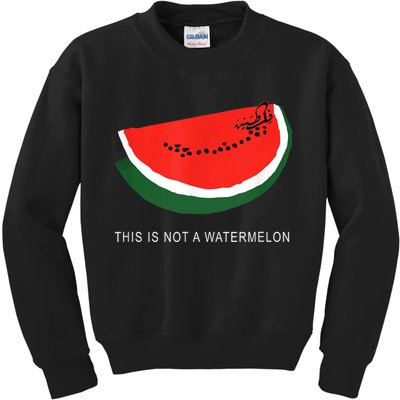 Watermelon This Is Not A Watermelon Palestine Collection Kids Sweatshirt