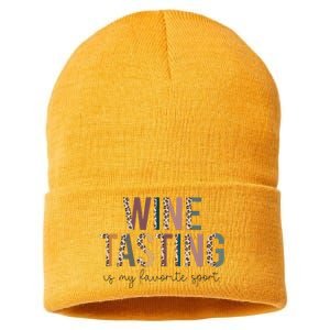 WINE TASTING Is My Favorite Sport Sustainable Knit Beanie