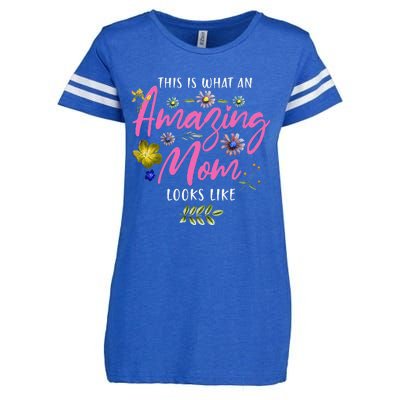 Womens This Is What An Amazing Mom Looks Like Mother's Day Enza Ladies Jersey Football T-Shirt