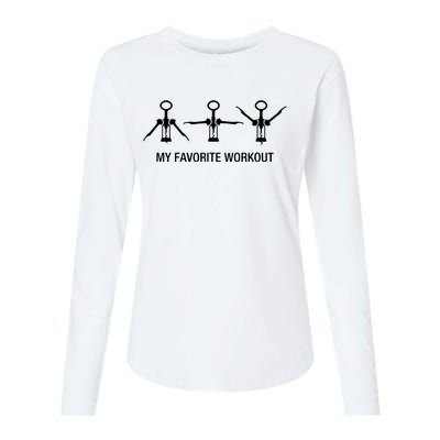 Wine Tasting Is My Favorite Workout Womens Cotton Relaxed Long Sleeve T-Shirt