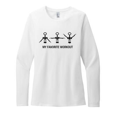 Wine Tasting Is My Favorite Workout Womens CVC Long Sleeve Shirt