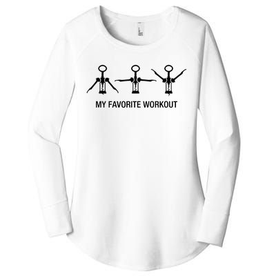 Wine Tasting Is My Favorite Workout Women's Perfect Tri Tunic Long Sleeve Shirt