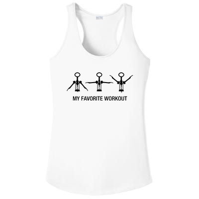 Wine Tasting Is My Favorite Workout Ladies PosiCharge Competitor Racerback Tank