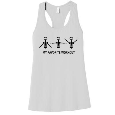 Wine Tasting Is My Favorite Workout Women's Racerback Tank