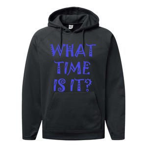 What Time Is It Performance Fleece Hoodie