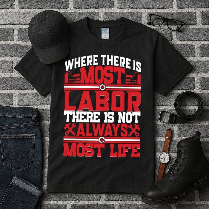 Where The Is Most Labor There Is Not Always Nost Life Labor Day Gift Tall T-Shirt