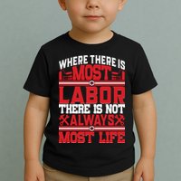 Where The Is Most Labor There Is Not Always Nost Life Labor Day Gift Toddler T-Shirt