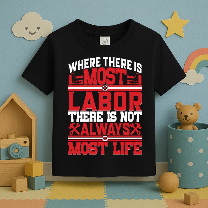 Where The Is Most Labor There Is Not Always Nost Life Labor Day Gift Toddler T-Shirt