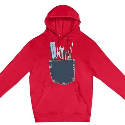 Work Tools In My Pocket Funny Mechanical Engineer Premium Pullover Hoodie