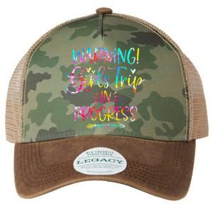 Warning Trip In Progress Trip Vacation Tie Dye Legacy Tie Dye Trucker Hat