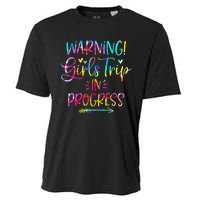 Warning Trip In Progress Trip Vacation Tie Dye Cooling Performance Crew T-Shirt