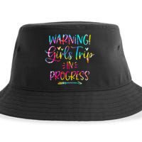 Warning Trip In Progress Trip Vacation Tie Dye Sustainable Bucket Hat